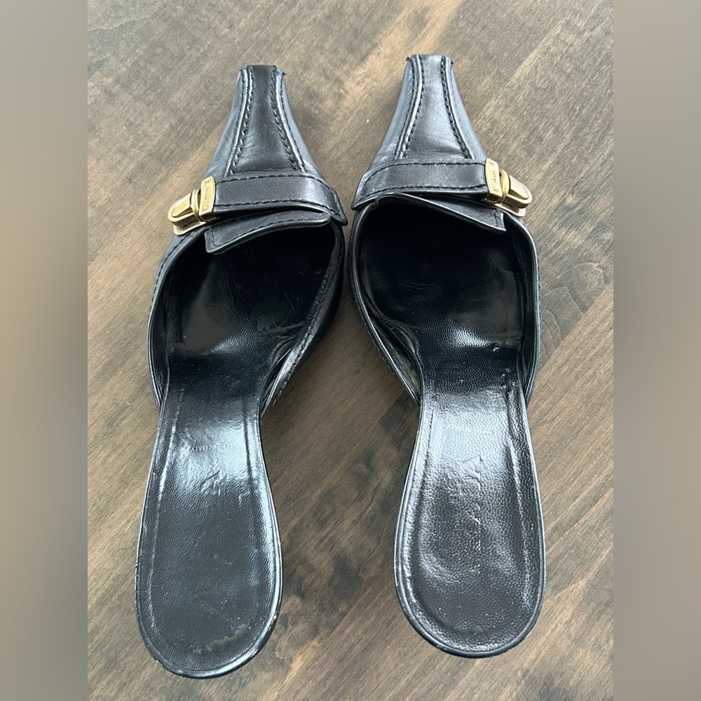 Prada Black Mules with Kitten Heel - Picture 5 of 8